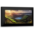thumbnail image 1 of Claude Castor, Jean 18x11 Black Modern Framed Museum Art Print Titled - Azores - Sete Cidades Panorama, 1 of 5
