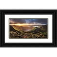 thumbnail image 1 of Claude Castor, Jean 32x18 Black Ornate Wood Framed with Double Matting Museum Art Print Titled - Azores - Sete Cidades Sunset Panorama, 1 of 4