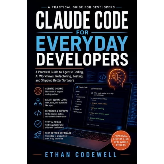 Claude Code for Everyday Developers: A Practical Guide to Agentic Coding, AI Workflows, Refactoring, Testing, and Shippi, (Paperback)