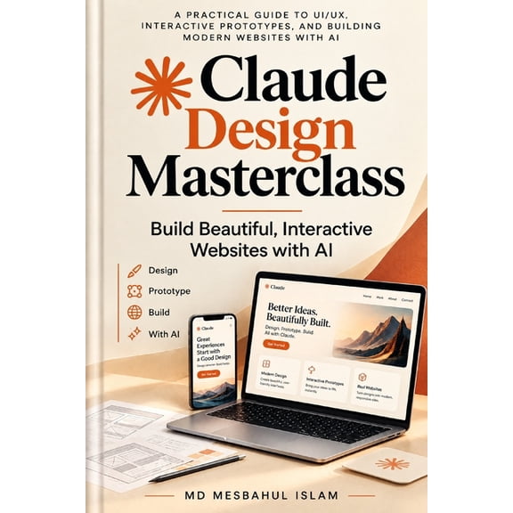 Claude Design Masterclass: A Practical Guide to UI/UX, Interactive Prototypes, and Building Modern Websites with AI, (Paperback)
