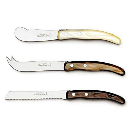Claude Dozorne Berlingot Breakfast Knives Set of 3 Natural Brown Colors