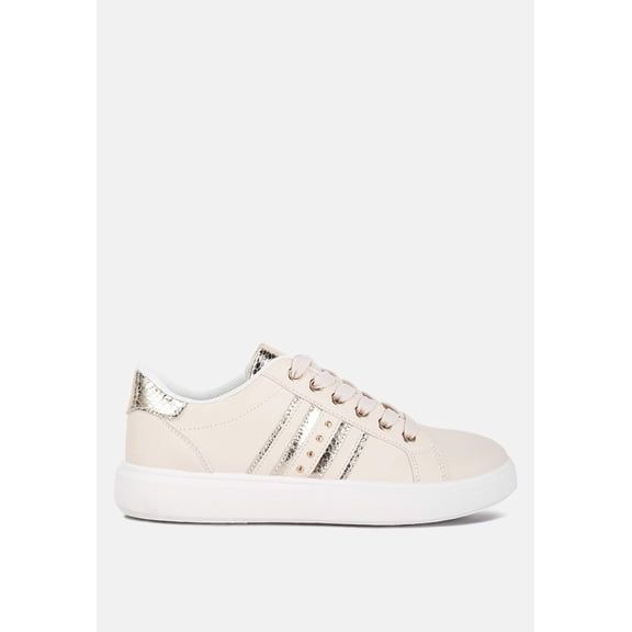 Claude Faux Leather Back Panel Detail Sneakers