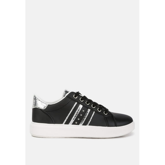 Claude Faux Leather Back Panel Detail Sneakers