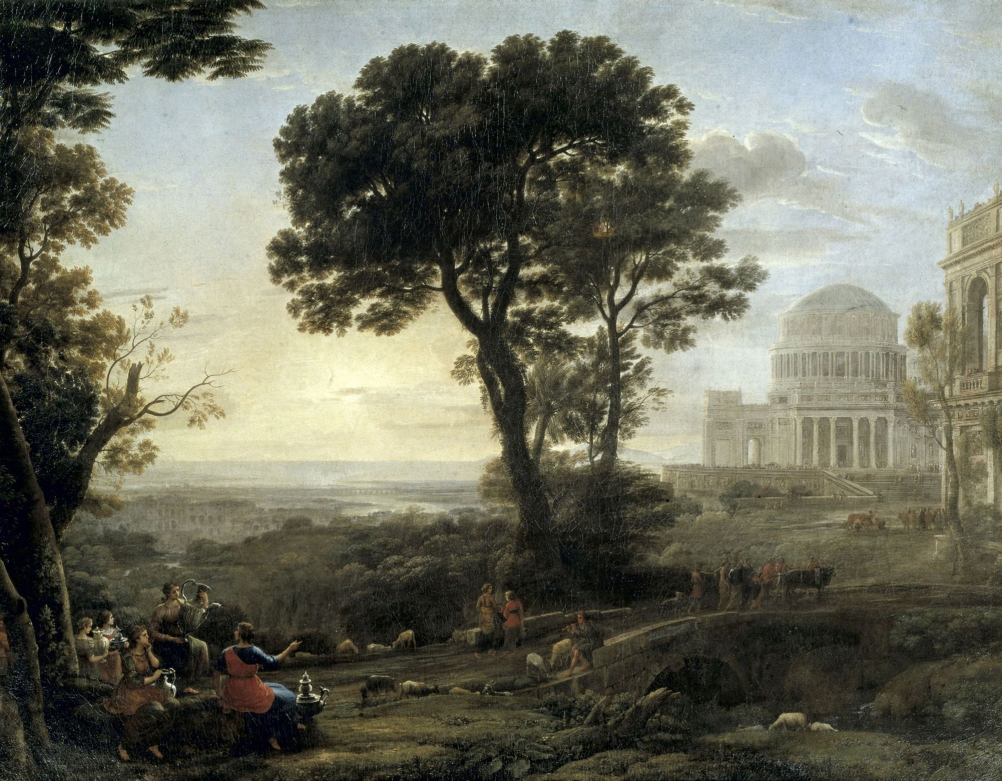 Claude Lorrain (1600-1682) Canvas Art - (36 x 24)