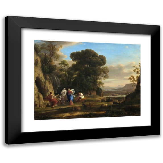 Claude Lorrain 18x15 Black Modern Framed Museum Art Print Titled - The Judgment of Paris (1645-1646)