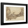 thumbnail image 1 of Claude Louis Desrais 24x20 Black Modern Framed Museum Art Print Titled - Allegories of Africa and America, 1 of 5