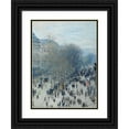 thumbnail image 1 of Claude Monet 11x14 Black Ornate Wood Framed Double Matted Museum Art Print Titled: Boulevard Des Capucines, 1 of 5