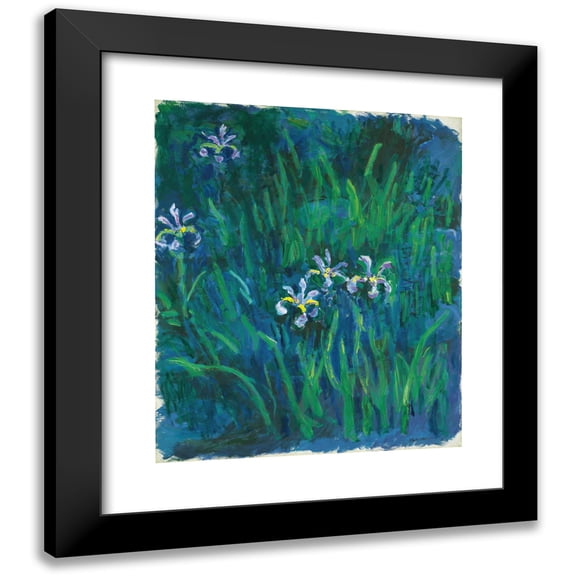 Claude Monet 12x14 Black Modern Framed Museum Art Print Titled - Iris