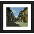 thumbnail image 1 of Claude Monet 13x12 Black Ornate Wood Framed Double Matted Museum Art Print Titled: Rue De La Bavole, Honfleur (1864), 1 of 5