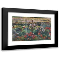 Claude Monet 14x11 Black Modern Framed Museum Art Print Titled - Peony Garden (1887)