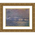 thumbnail image 1 of Claude Monet 14x11 Gold Ornate Wood Frame and Double Matted Museum Art Print Titled - Charing Cross Bridge (1903), 1 of 4