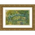 thumbnail image 1 of Claude Monet 14x11 Gold Ornate Wood Frame and Double Matted Museum Art Print Titled - The Footbridge Over the Water-Lily Pond (1919), 1 of 4