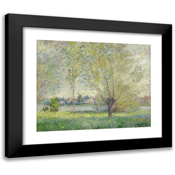 Claude Monet 14x12 Black Modern Framed Museum Art Print Titled - The Willows (1880)