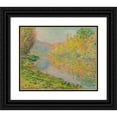 thumbnail image 1 of Claude Monet 14x12 Black Ornate Wood Framed Double Matted Museum Art Print Titled: Autumn a Jeufosse (1884), 1 of 5