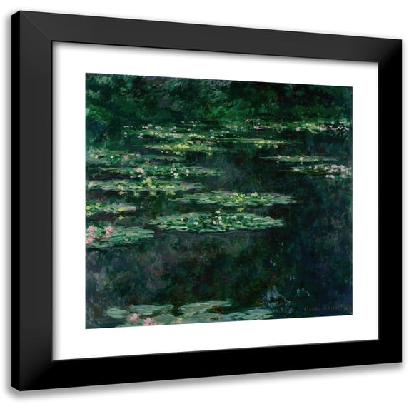 Claude Monet 16x15 Black Modern Framed Museum Art Print Titled - Waterlilies (1904)