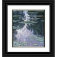 thumbnail image 1 of Claude Monet 20x22 Black Ornate Framed Double Matted Museum Art Print Titled: Water Lilies (Nympheas), 1 of 5