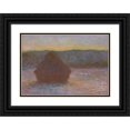 thumbnail image 1 of Claude Monet 24x18 Black Ornate Framed Double Matted Museum Art Print Titled: Stack of Wheat (Thaw, Sunset) (1890-91), 1 of 5