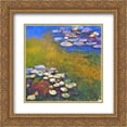 thumbnail image 1 of Claude Monet 2x Matted 20x20 Gold Ornate Framed Art Print 'Water Lilies', 1 of 2