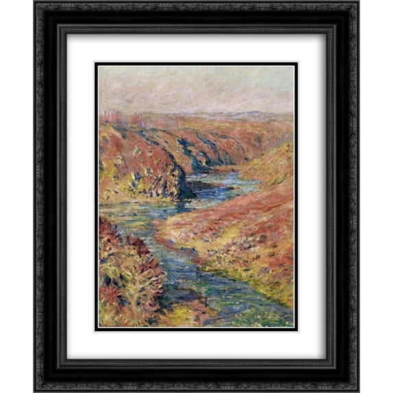 Claude Monet 2x Matted 20x24 Black Ornate Framed Art Print 'The Valley of Creuse at Fresselines'