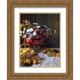 thumbnail image 1 of Claude Monet 2x Matted 20x24 Gold Ornate Framed Art Print 'Flowers and Fruit', 1 of 2