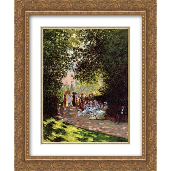 Claude Monet 2x Matted 20x24 Gold Ornate Framed Art Print 'Park Monceau'