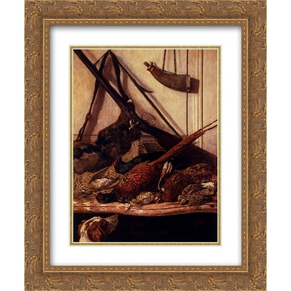 Claude Monet 2x Matted 20x24 Gold Ornate Framed Art Print 'Train In The Country'