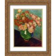 thumbnail image 1 of Claude Monet 2x Matted 20x24 Gold Ornate Framed Art Print 'Vase of Chrysanthemums', 1 of 2