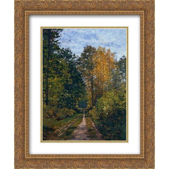 Claude Monet 2x Matted 20x24 Gold Ornate Framed Art Print 'Wooded Path'