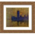thumbnail image 1 of Claude Monet 2x Matted 22x20 Gold Ornate Framed Art Print 'Houses of Parliament, Sunset 02', 1 of 2