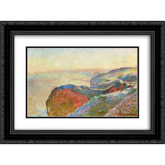 Claude Monet 2x Matted 24x20 Black Ornate Framed Art Print 'At Val Saint-Nicolas near Dieppe, Morning'