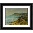thumbnail image 1 of Claude Monet 2x Matted 24x20 Black Ornate Framed Art Print 'Cliff at Sainte-Adresse', 1 of 2