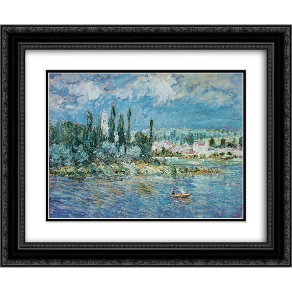 Claude Monet 2x Matted 24x20 Black Ornate Framed Art Print 'Landscape with Thunderstorm'