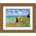thumbnail image 1 of Claude Monet 2x Matted 24x20 Gold Ornate Framed Art Print 'Clifftop Walk at Pourville', 1 of 2