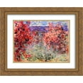 thumbnail image 1 of Claude Monet 2x Matted 24x20 Gold Ornate Framed Art Print 'Flowering Trees near the Coast', 1 of 2