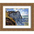 thumbnail image 1 of Claude Monet 2x Matted 24x20 Gold Ornate Framed Art Print 'The Manneport', 1 of 2