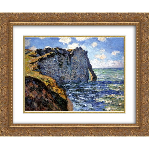 Claude Monet 2x Matted 24x20 Gold Ornate Framed Art Print 'The Manneport'
