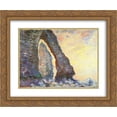 thumbnail image 1 of Claude Monet 2x Matted 24x20 Gold Ornate Framed Art Print 'The Rock Needle Seen through the Porte d'Aval', 1 of 2
