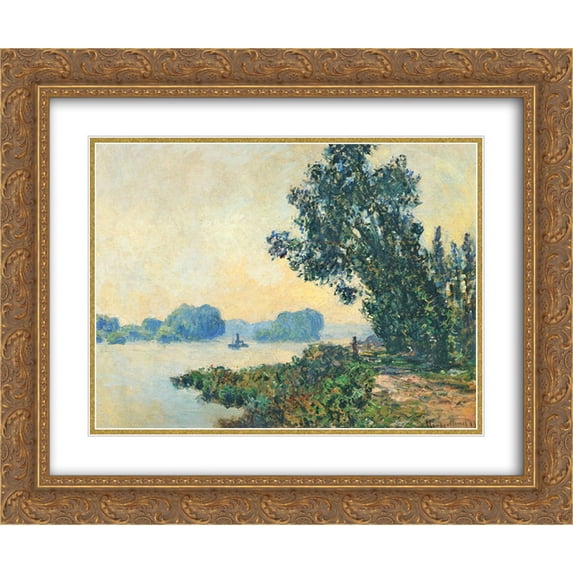 Claude Monet 2x Matted 24x20 Gold Ornate Framed Art Print 'The Towpath at Granval'
