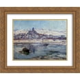 thumbnail image 1 of Claude Monet 2x Matted 24x20 Gold Ornate Framed Art Print 'Vetheuil in Winter', 1 of 2