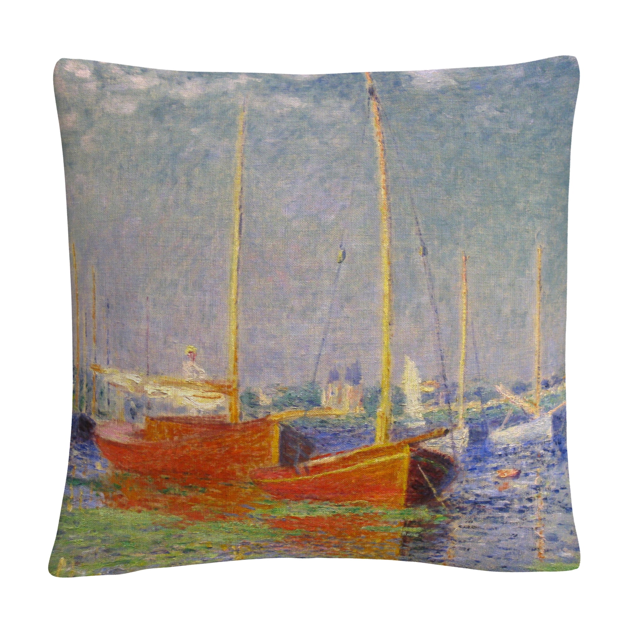 Claude Monet Argenteuil 16" Square Decorative Throw Pillow