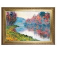 thumbnail image 1 of Claude Monet Art Reproduction Monet Water Lilies Paintings Giclee Canvas Prints Bank of Seine Wall Art for Home Decoration Framed Ready to Hang, 1 of 4