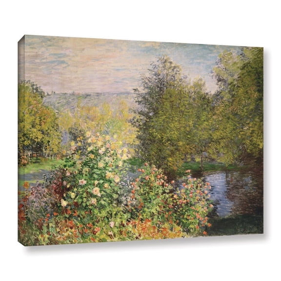 Claude Monet Art Reproduction Monet Water Lilies Paintings Giclee Canvas Prints Corner of the Garden Wall Art for Home Decoration Framed Ready to Hang