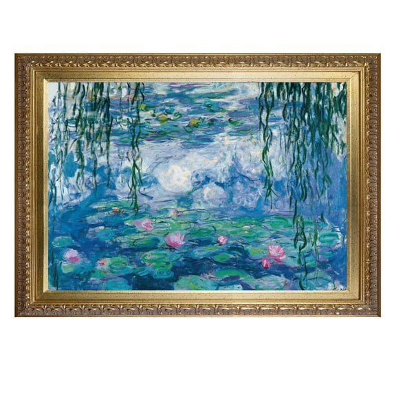 Claude Monet Art Reproduction Monet Water Lilies Paintings Giclee Canvas Prints Wall Art for Home Decoration Framed Ready to Hang