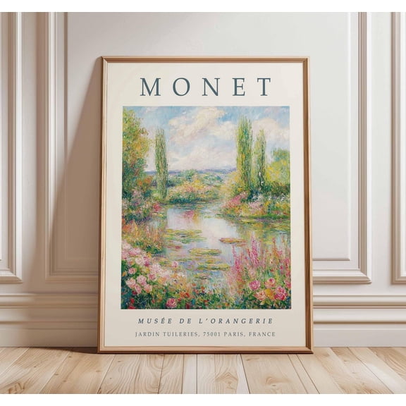 Claude Monet Botanical Floral Vintage Home Decor Water Lilies Nature Unframed Paper Print