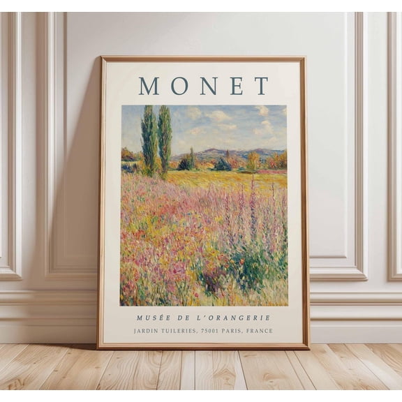 Claude Monet Botanical Floral Vintage Home Decor Water Lilies, Unframed Paper Poster 8x10in