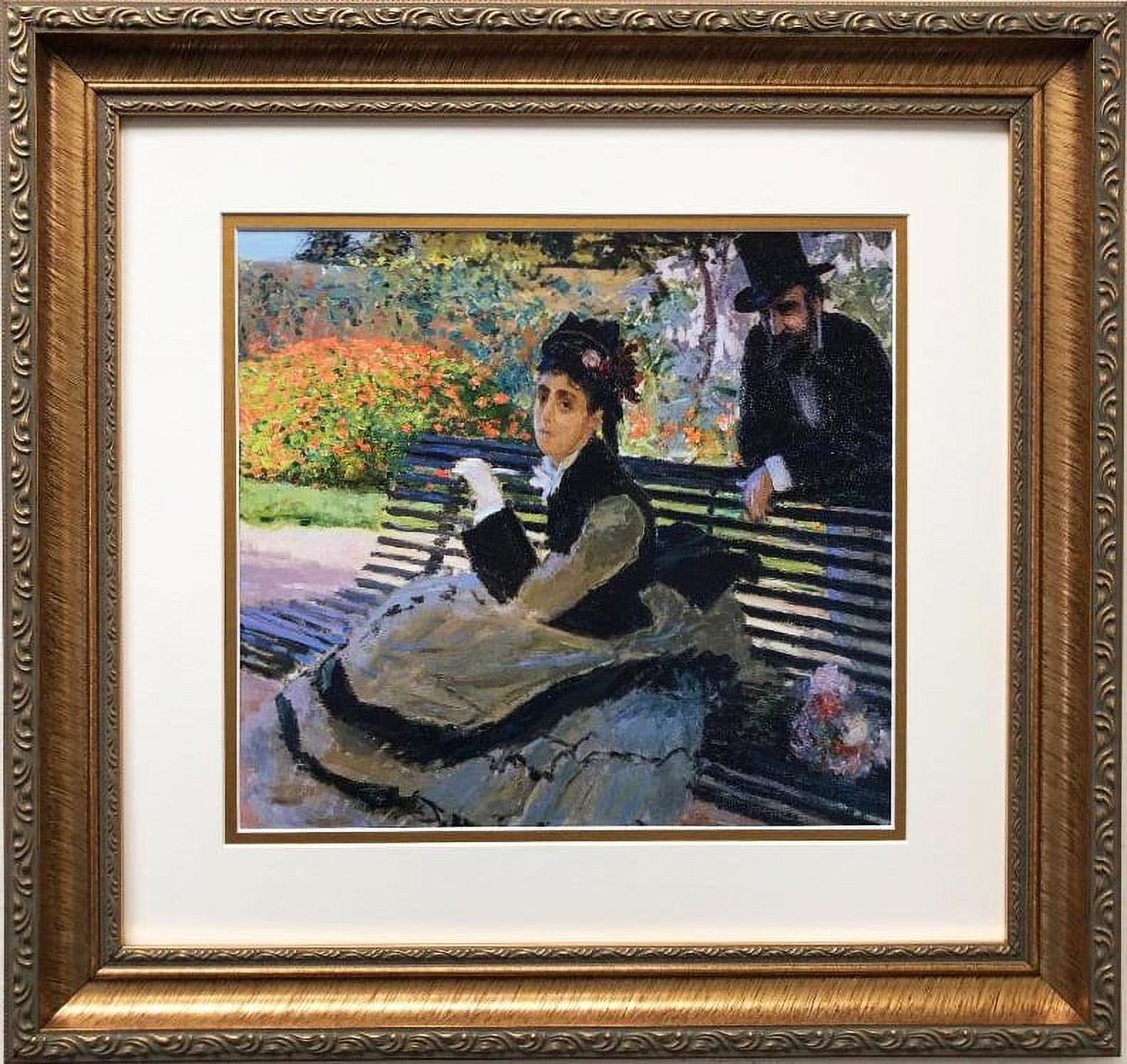 Claude Monet "Camille Monet on a Garden Bench" FRAMED ART Generic ...