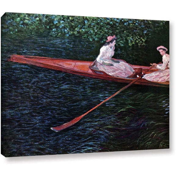 Claude Monet "Canoe" Wrapped Canvas Art