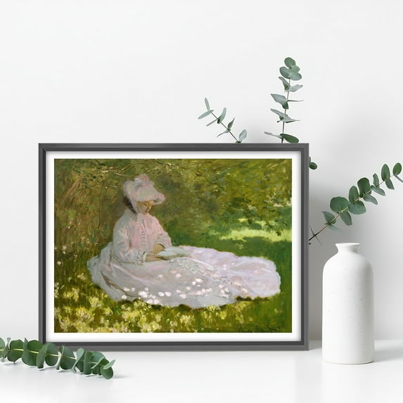 Claude Monet Canvas Prints Wall Art Oil Painting Reproduction, Monet Classic Art Prints Springtime