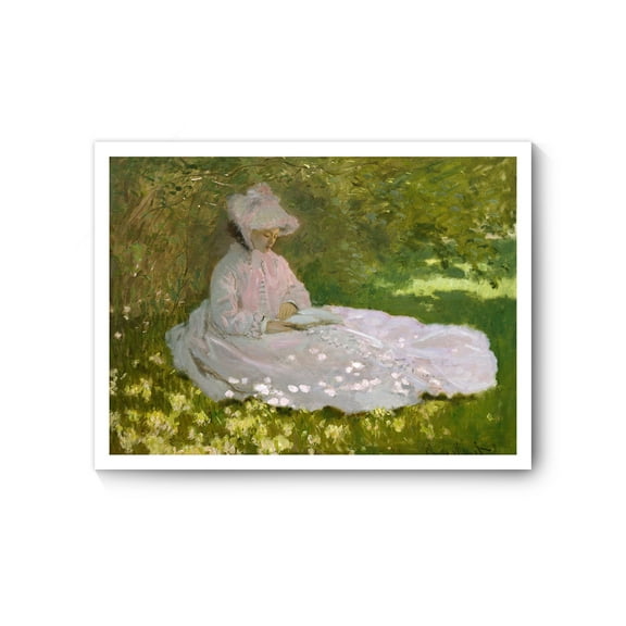 Claude Monet Canvas Prints Wall Art Oil Painting Reproduction, Monet Classic Art Prints Springtime