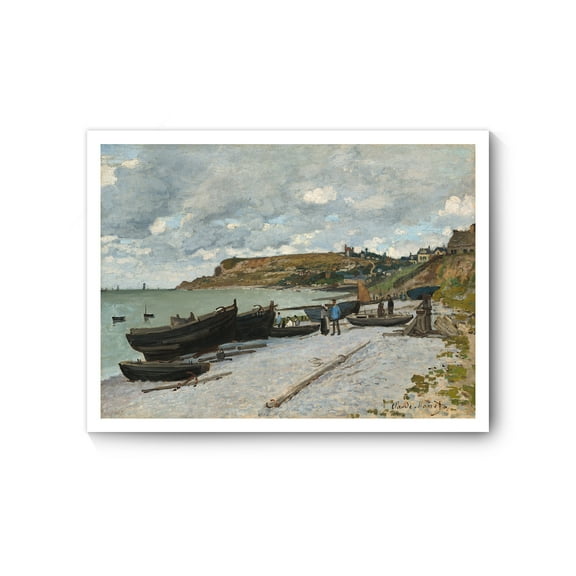 Claude Monet Canvas Prints Wall Art Oil Painting Reproduction, Sainte-Adresse, Monet Classic Art Poster Prints